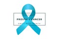 Vector realistic isolated template banner for November, Prostate cancer awareness month with blue ribbon